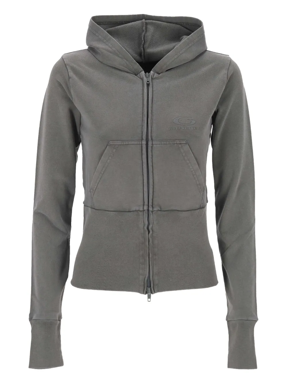 Balenciaga Zip-up Hoodie In Gray