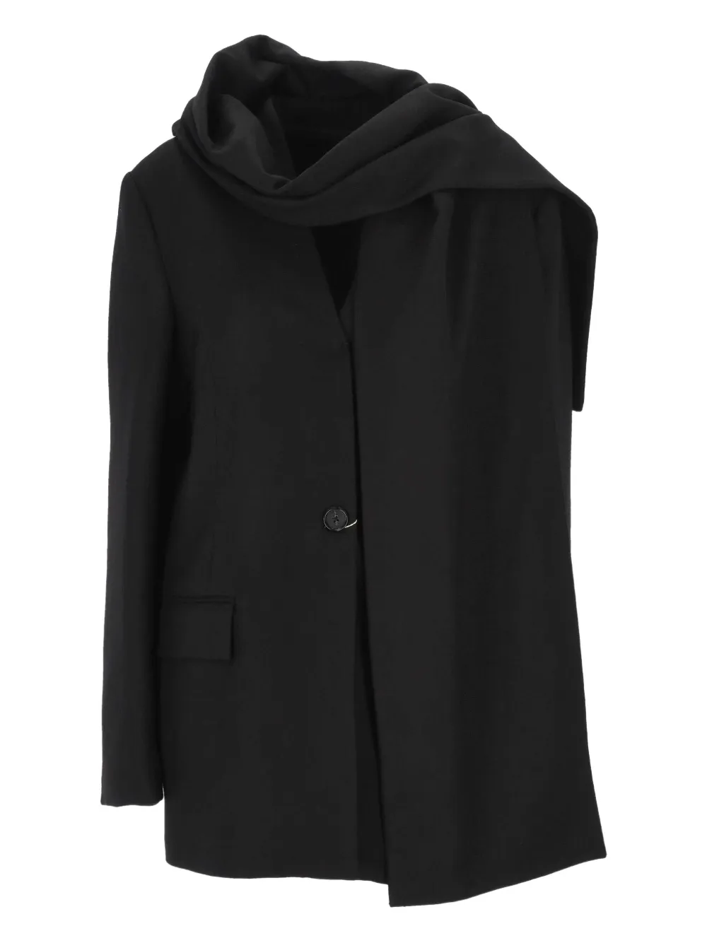 Totême Scarf Single-breasted Jacket In Black