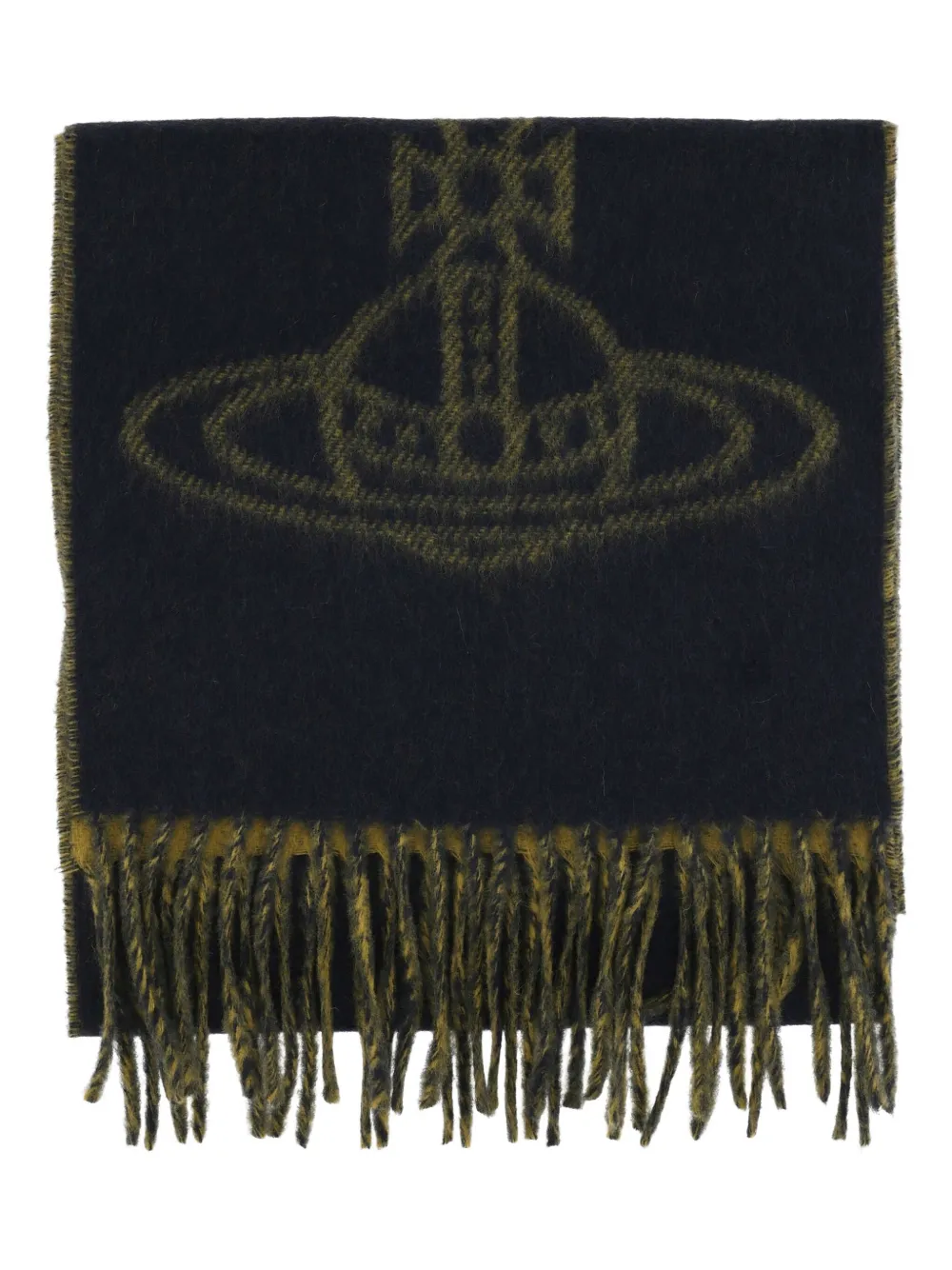 Vivienne Westwood Orb fringed scarf | Black | Image 1