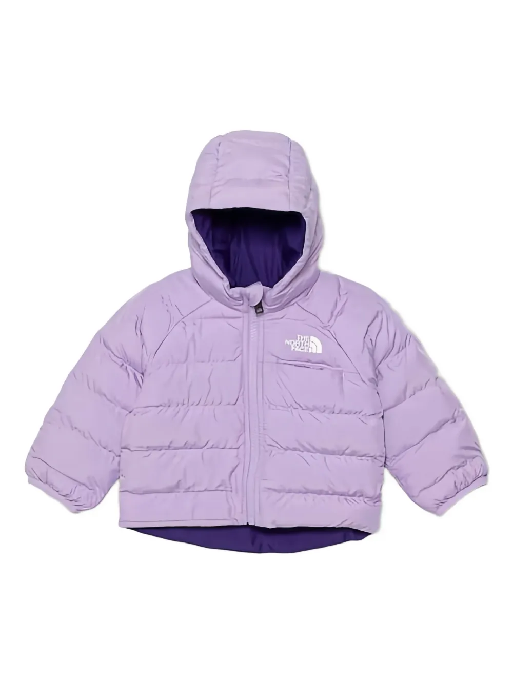 The North Face Kids ロゴ フーデッドジャケット - パープル The North Face Kids ロゴ フーデッドジャケット - パープル