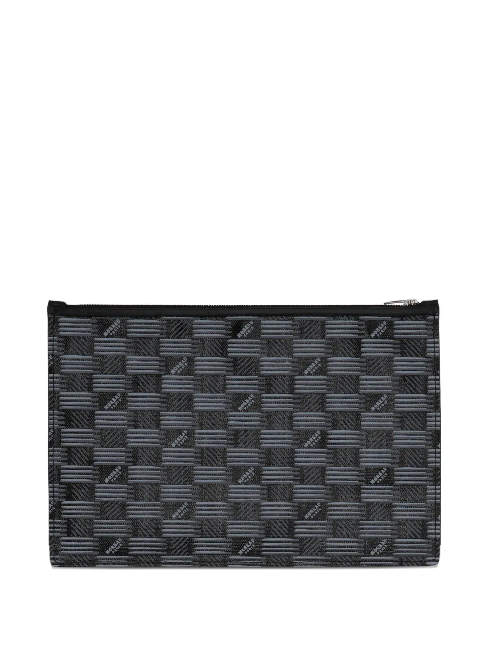 Moreau 1882 geweven clutch met rits - Zwart