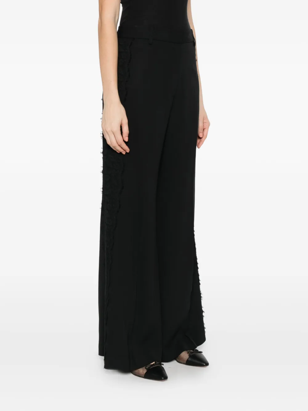 Filippa K Lace-trim Trousers In Black