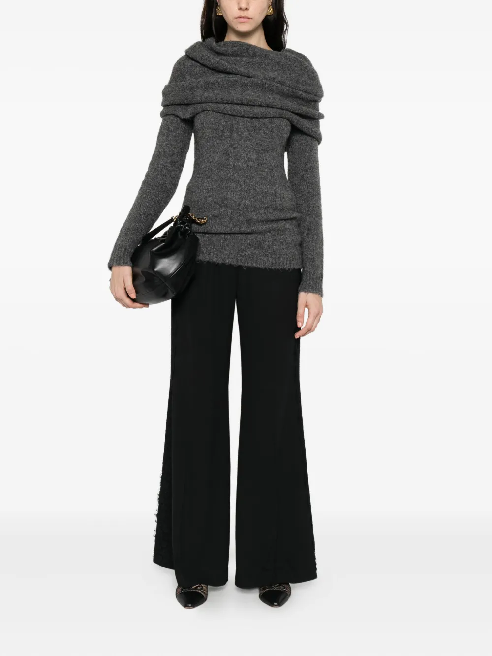 Filippa K lace-trim trousers - Zwart