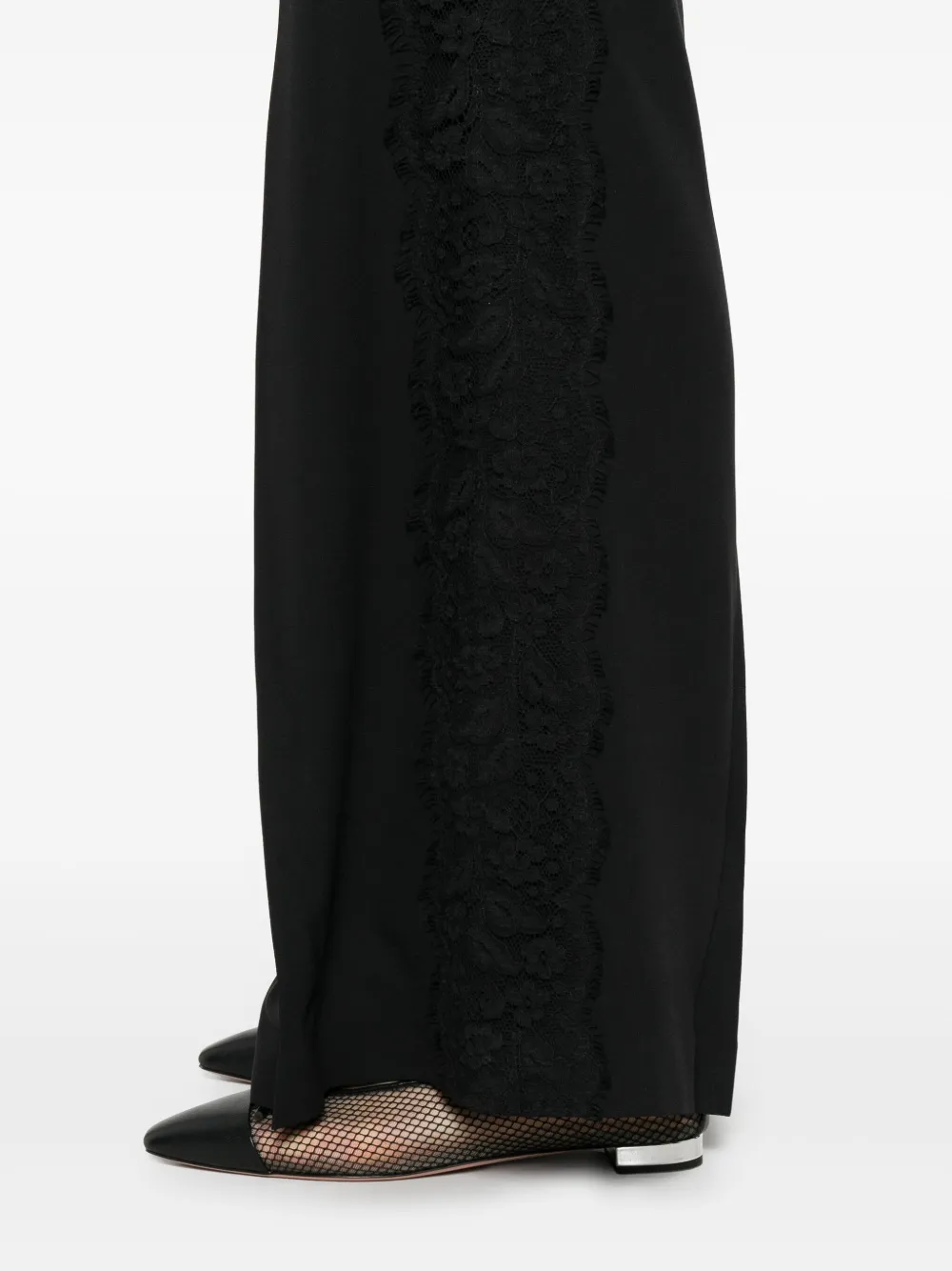 Filippa K Broek met kanten afwerking Zwart