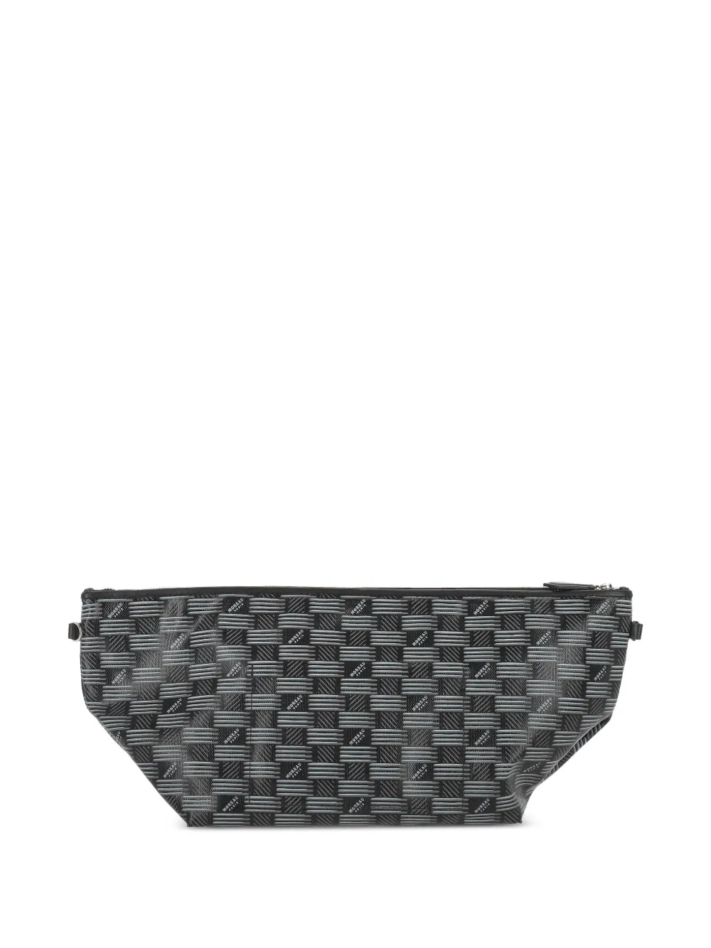 Moreau Schoudertas met patroon en rits - Zwart