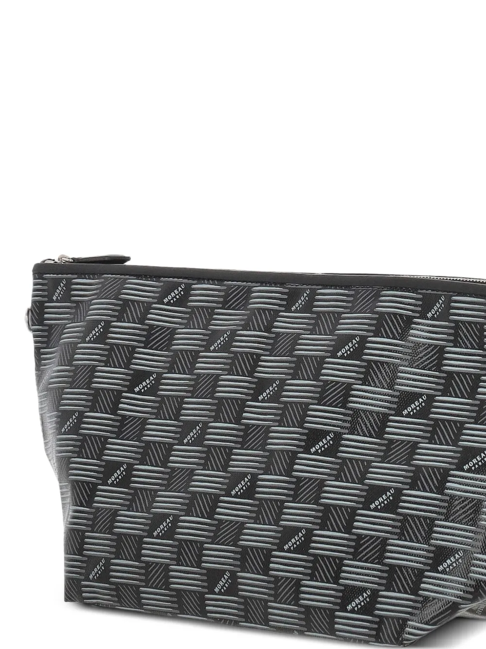 Moreau Schoudertas met patroon en rits Zwart