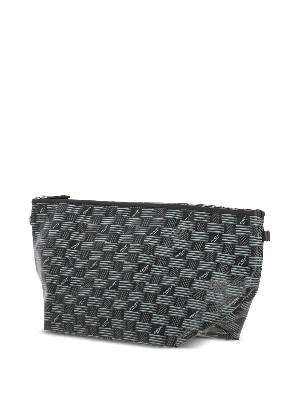 Moreau Schoudertas met patroon en rits Zwart