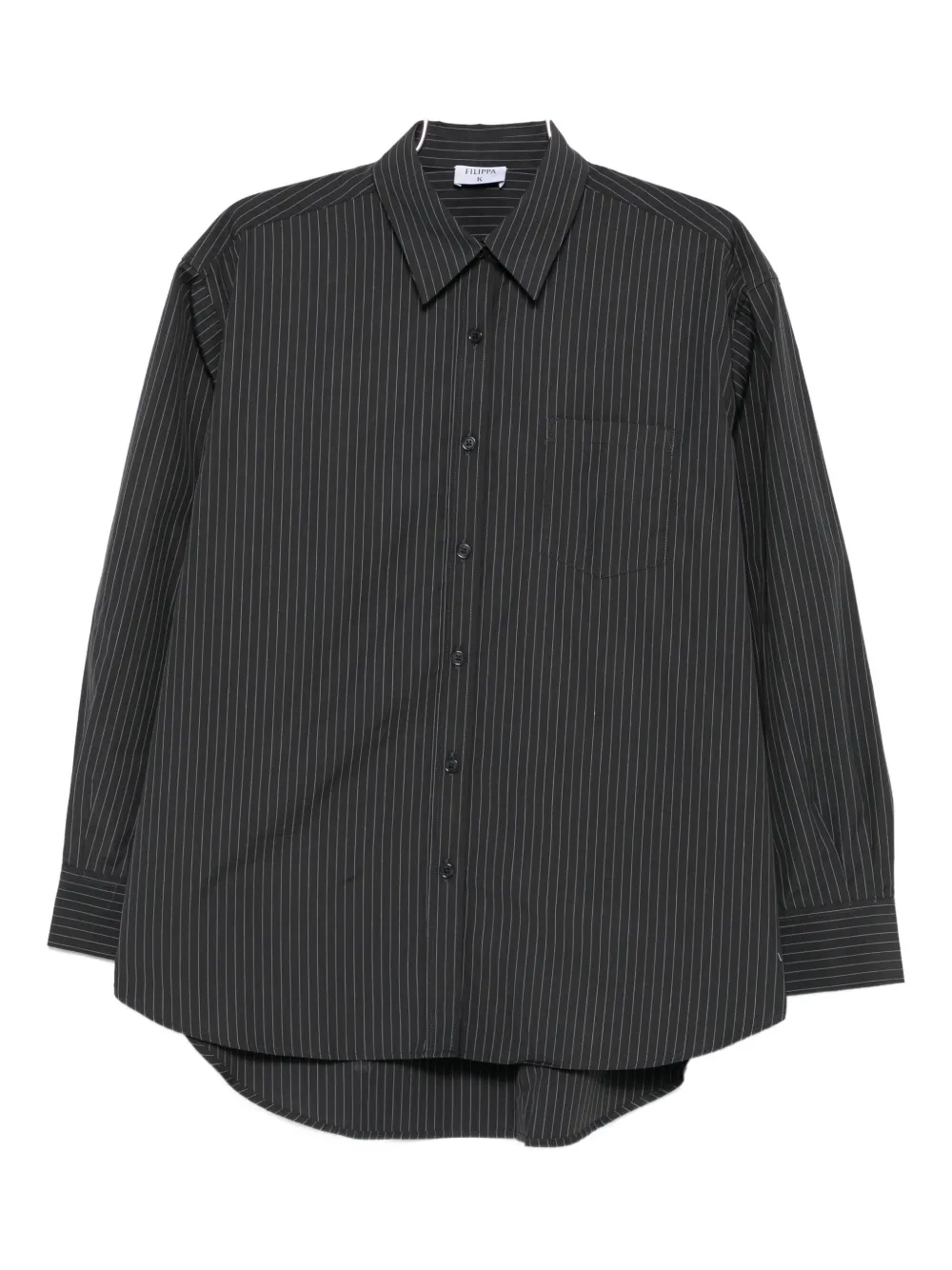 Filippa K Pinstripe-pattern Shirt In Black