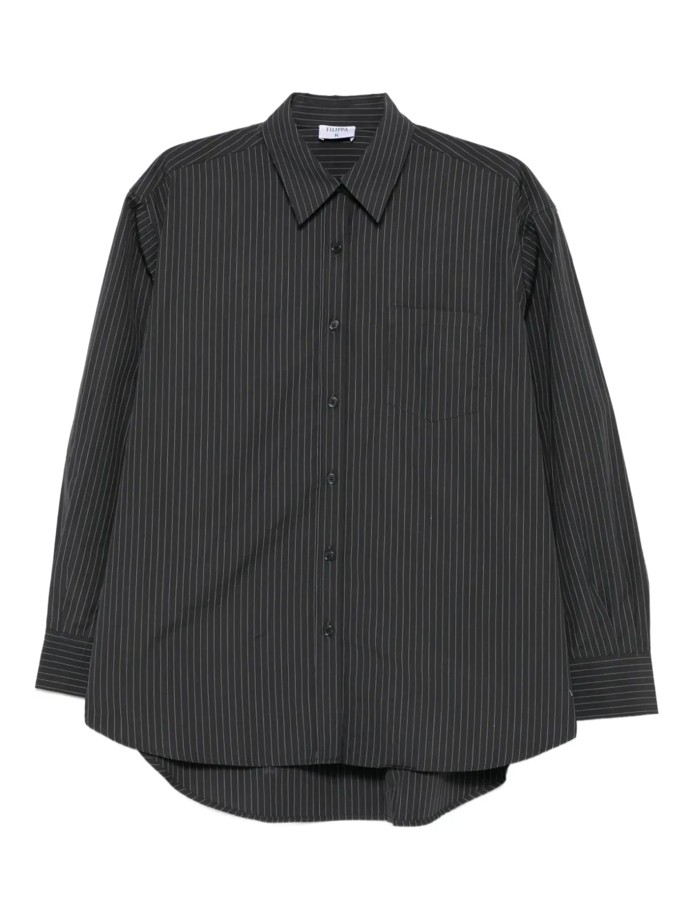 Filippa K camisa con estampado de rayas diplomáticas | negro | Image 1