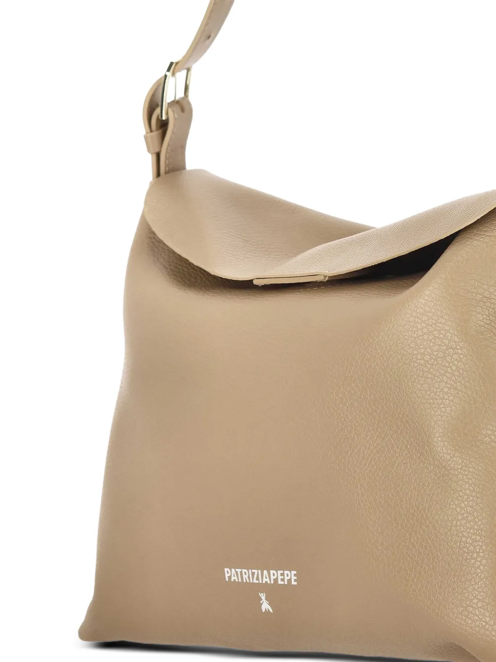 Patrizia Pepe Leren schoudertas Beige