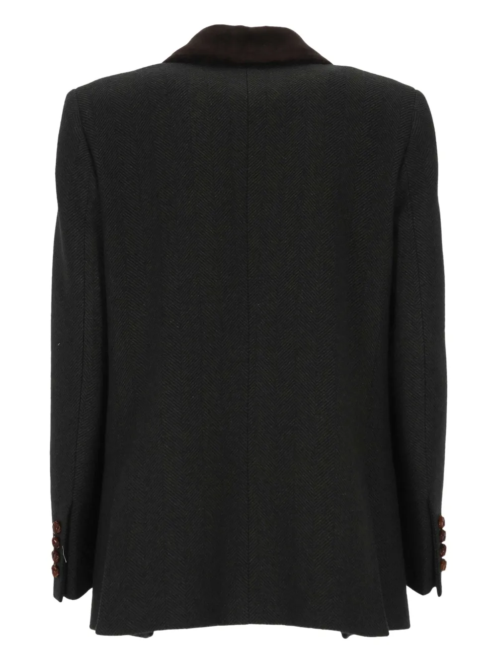 Blazé Milano Herringbone Double-breasted Jacket In Black