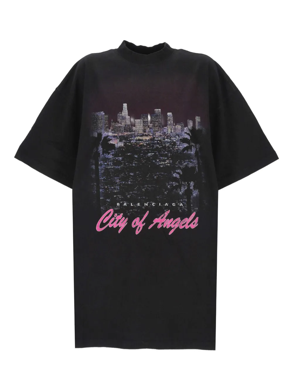 Balenciaga City Of Angels T-shirt In Black
