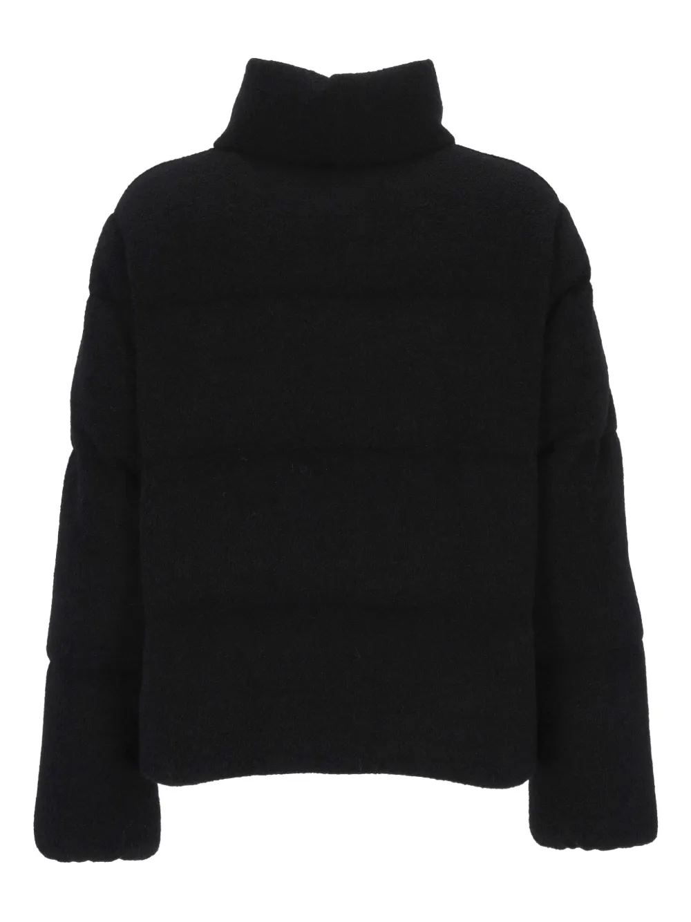 Moncler High Neck Padded Blazer With Long Sleeves In Blue