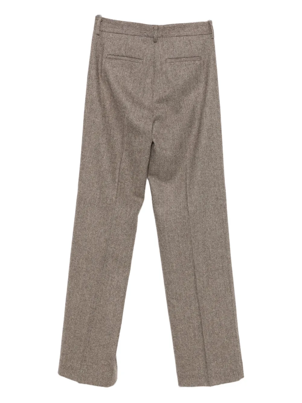 Antonelli herringbone-pattern trousers - Bruin