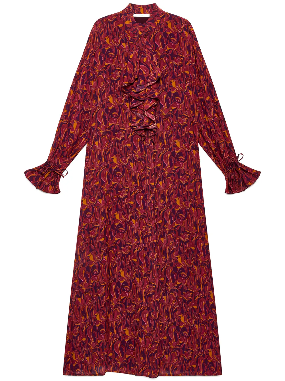 Maliparmi Lily´s Ballet Ruffled Floral-pattern Dress In Red