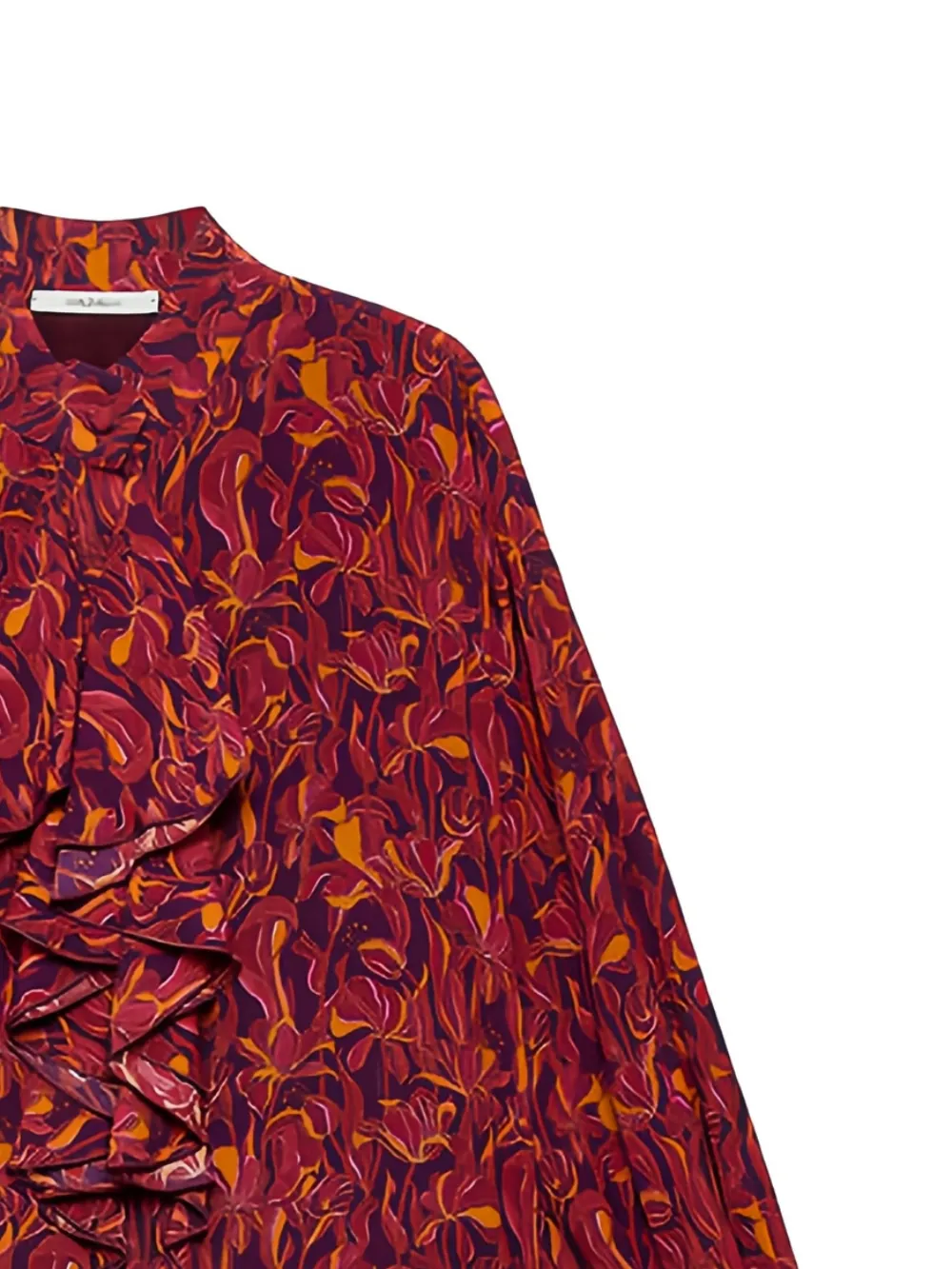 MALIPARMI Lily´s ballet ruffled floral-pattern dress - Rood