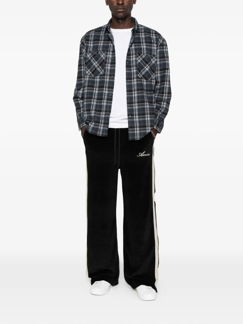 AMIRI Bones velvet-effect track pants | Pants | Image 2