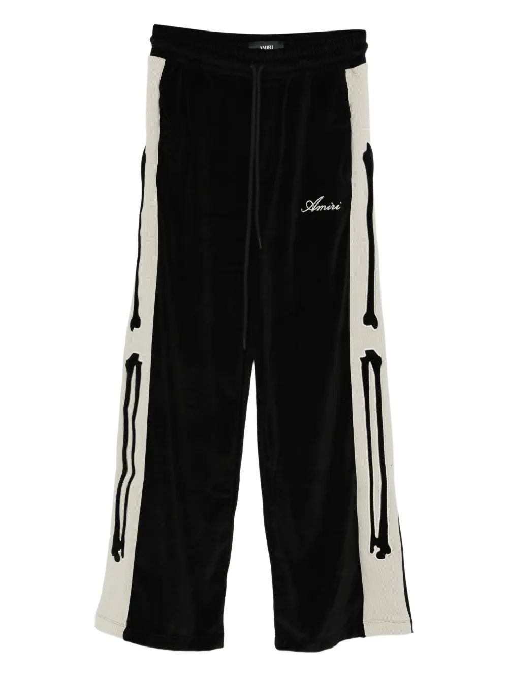 AMIRI Bones velvet-effect track pants | negro | Image 1