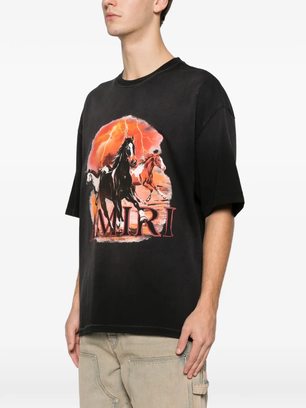 AMIRI Plains T-shirt met print Zwart