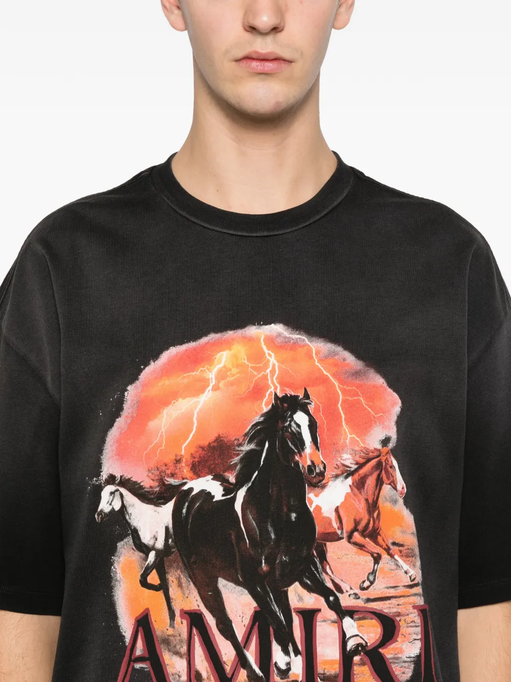 AMIRI Plains T-shirt met print Zwart