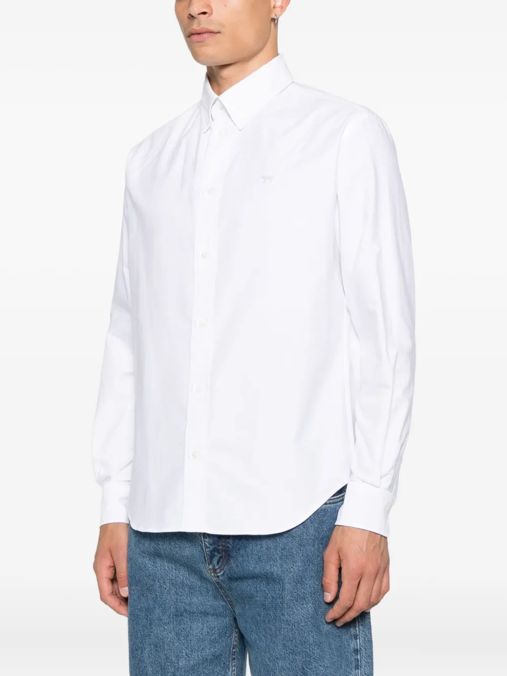 Maison Kitsuné Katoenen overhemd Wit