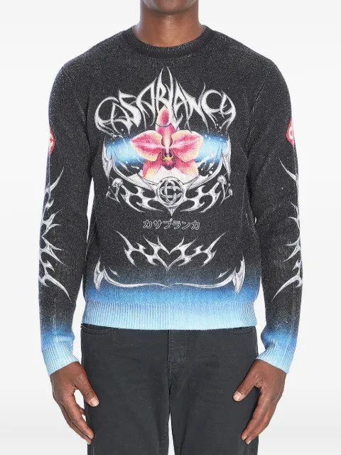 Casablanca blades-print sweater