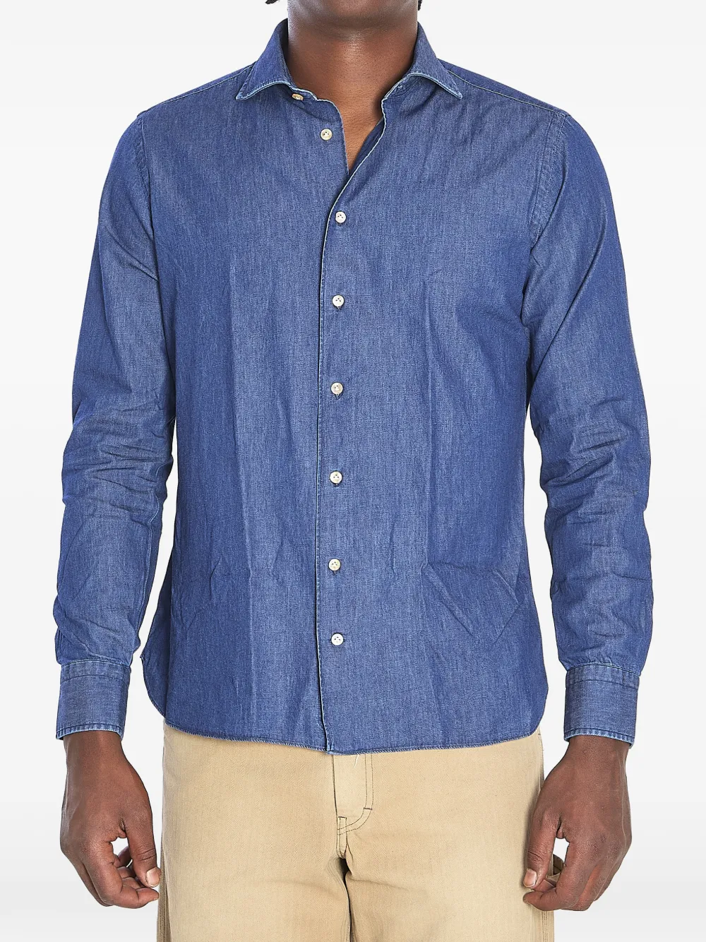 BORRIELLO NAPOLI Marechiaro denim shirt - Blu