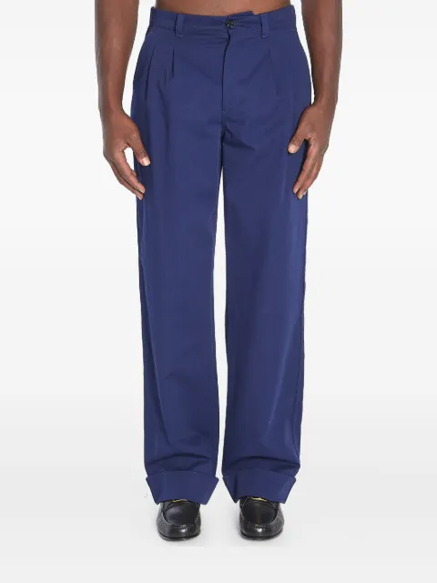 Valentino Garavani pantalones de algodón con pinzas