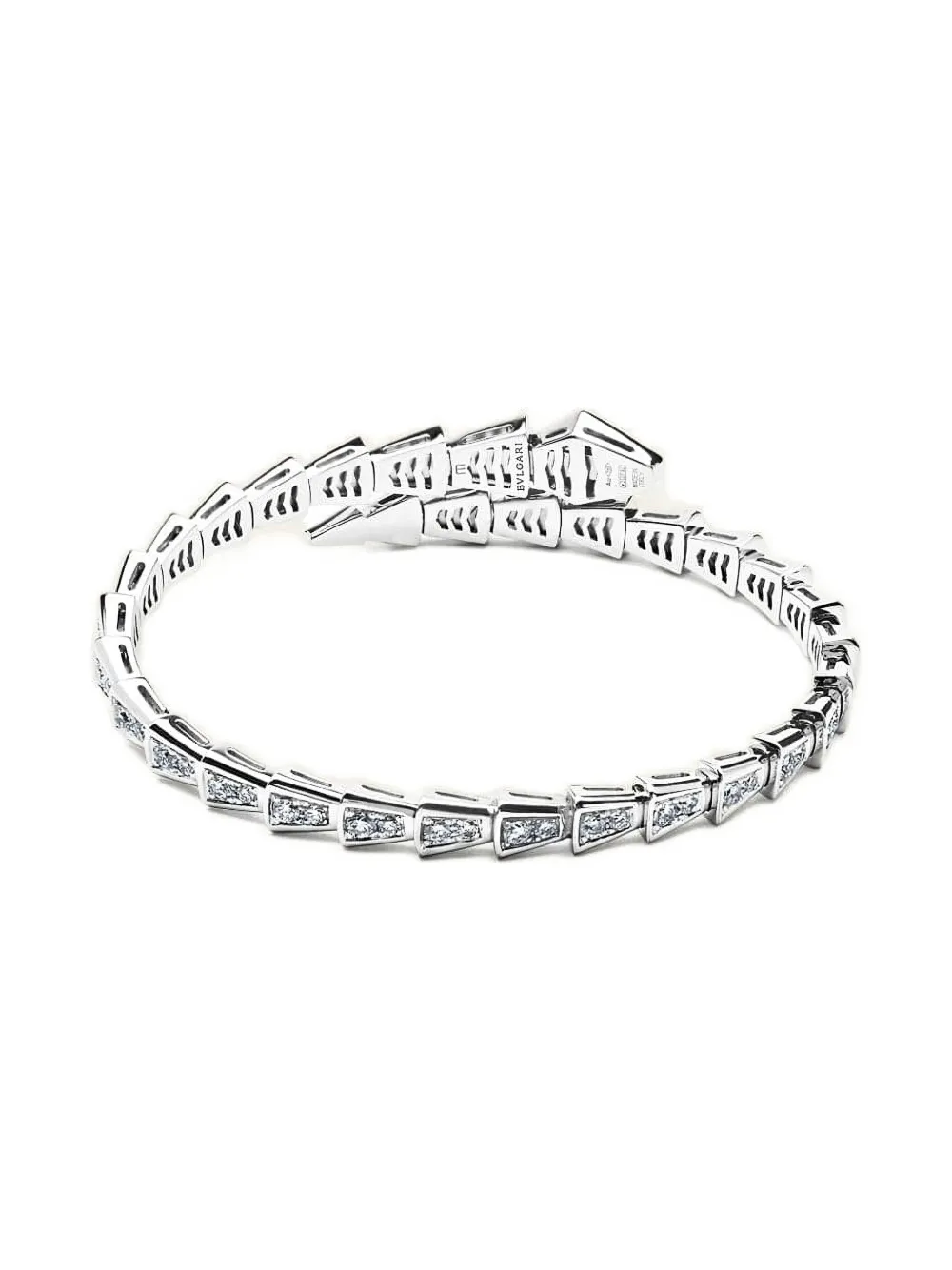 18k White Gold Serpenti Viper Diamond Bracelet