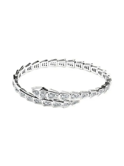 Bvlgari Pre-Owned 18K white gold Serpenti Viper diamond bracelet 