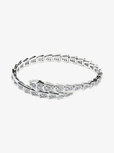 Bvlgari Pre-Owned 18K白金 Serpenti Viper 钻石手链