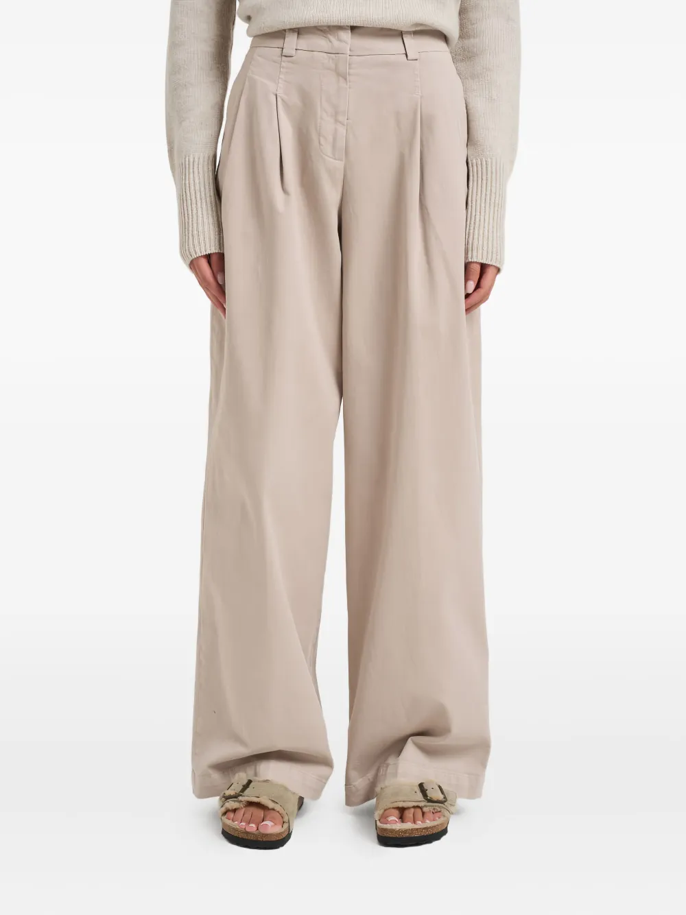Peserico Pleated Trousers In Neutral