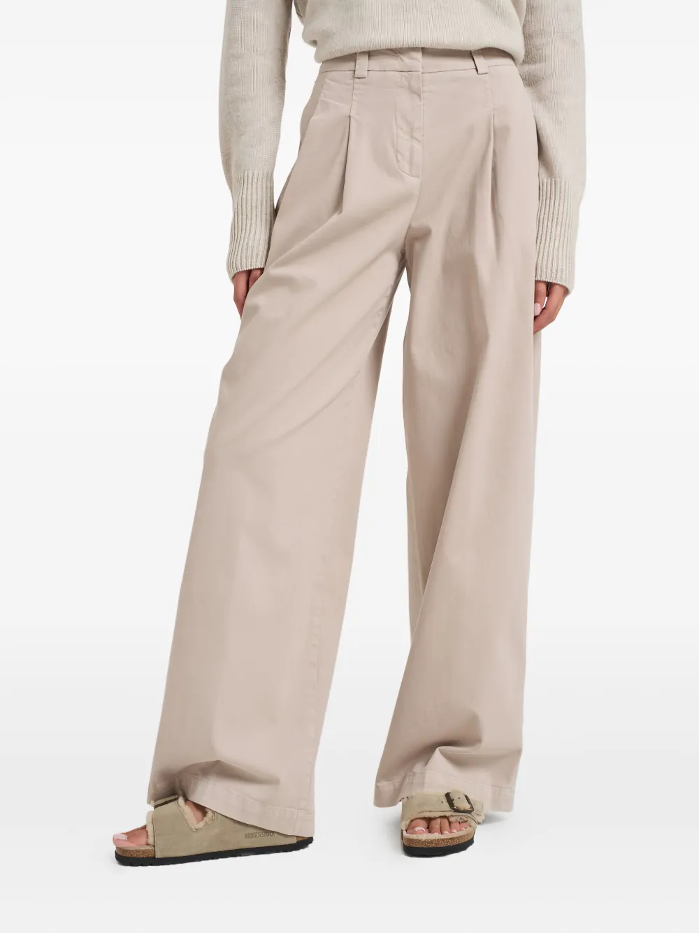 Peserico Pleated Trousers In Neutral
