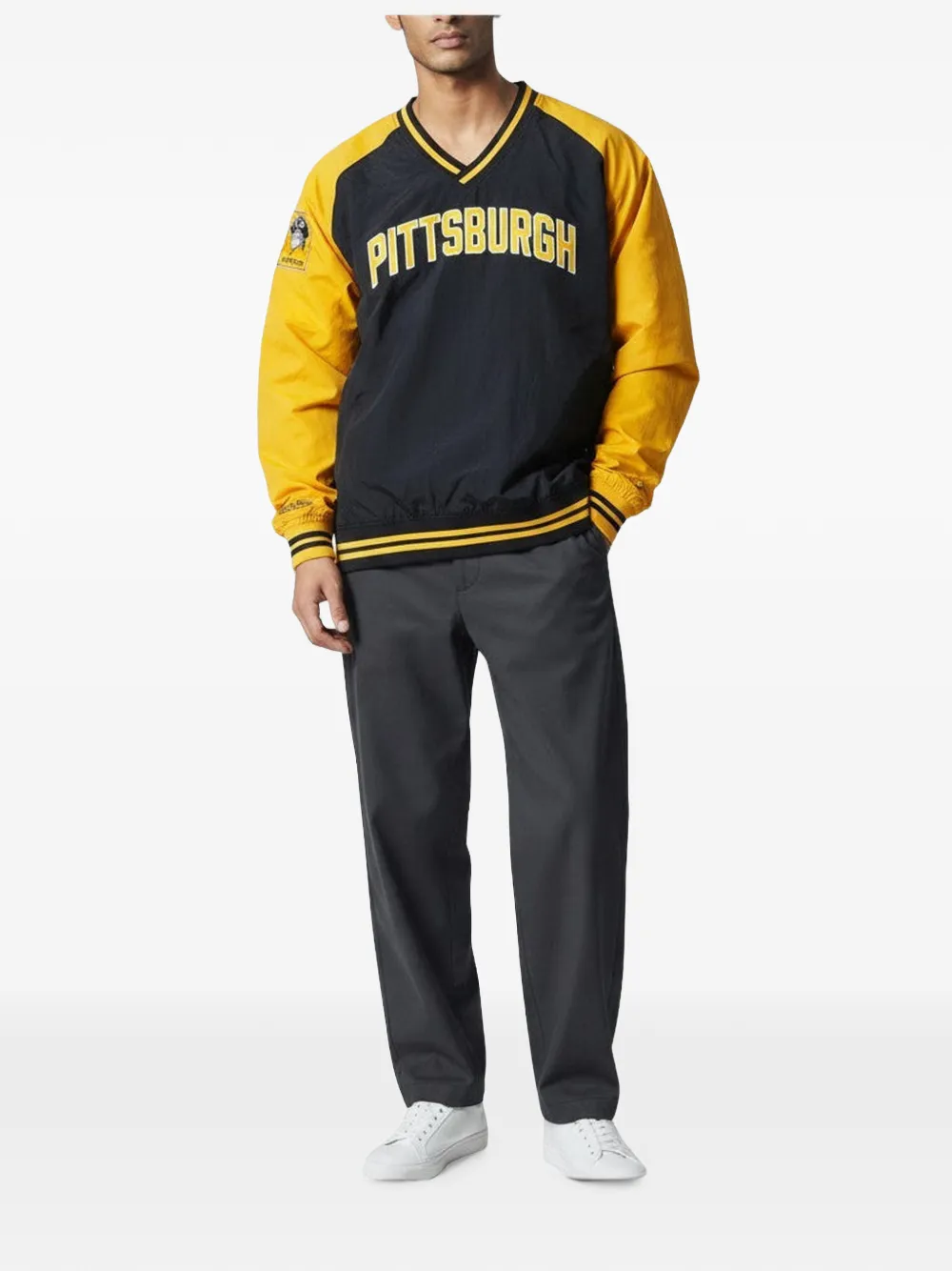 Mitchell & Ness MLB Pittsburgh Pirates sweater met geborduurd logo Zwart