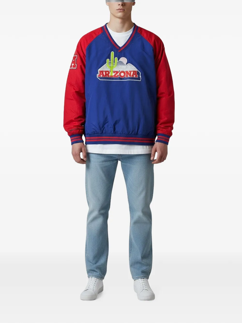 Mitchell & Ness NCAA Arizona Wildcats sweater met logo-patch Blauw