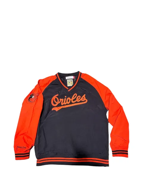 Mitchell & Ness Orioles logo-patch pullover jacket