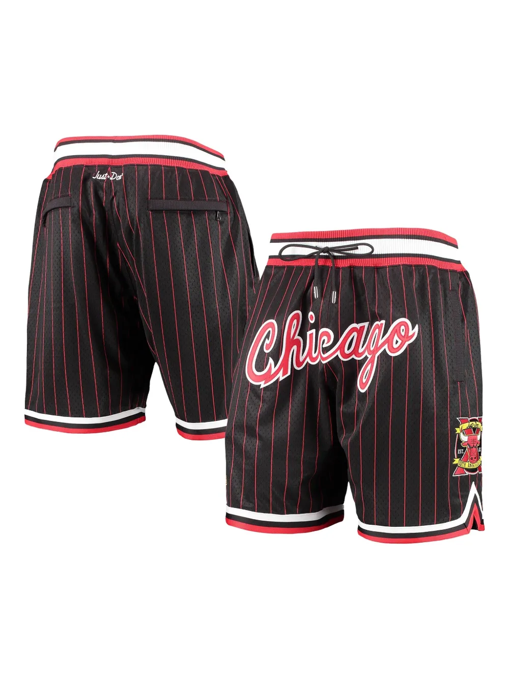 Mitchell & Ness pinstripe drawstring shorts | Track & Running Shorts | Image 2