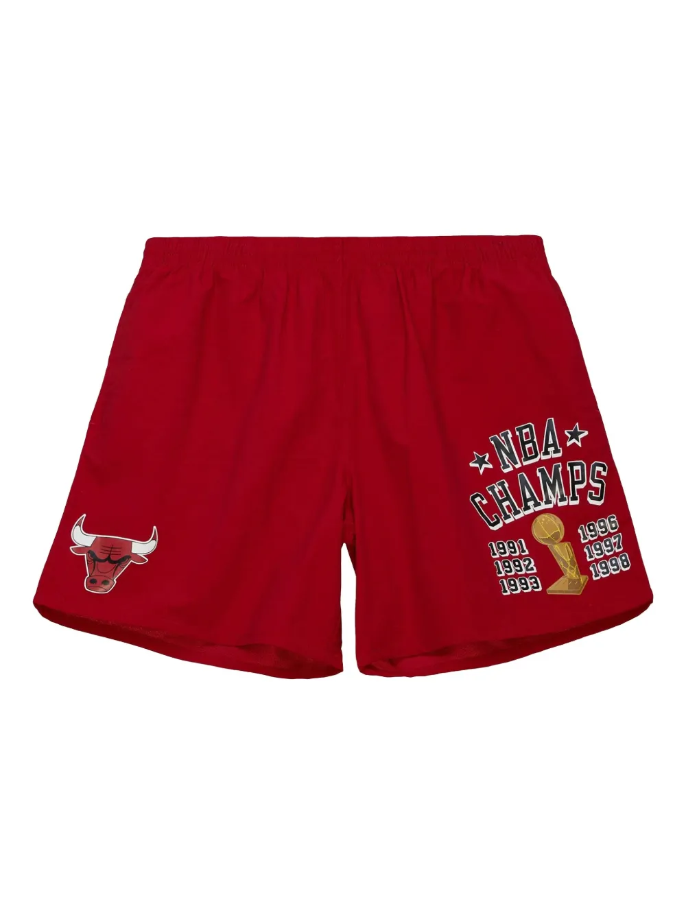 Mitchell & Ness Shorts Chicago Bulls 6x Champions Heritage - Rosso