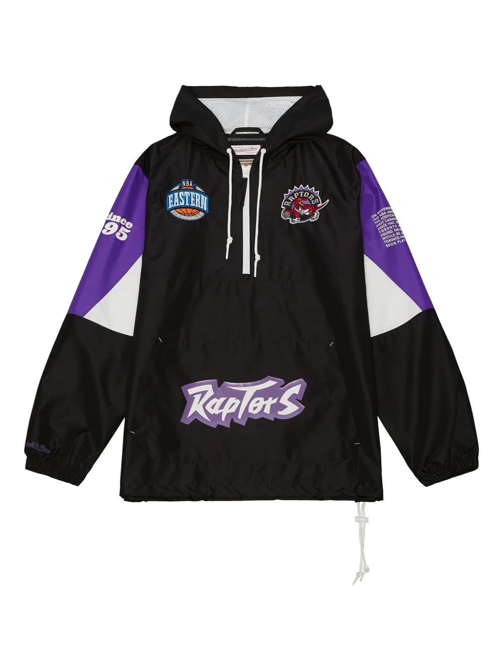 Mitchell & Ness Felpa Toronto Raptors Team OG 3.0 con cappuccio - Nero