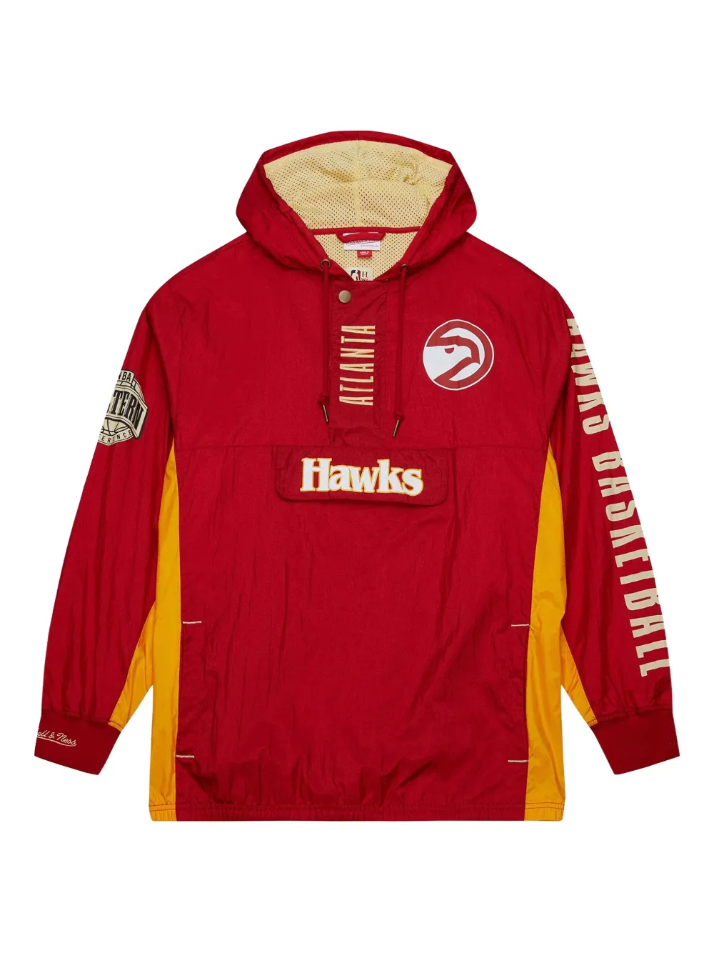 Mitchell & Ness Felpa Atlanta Hawks Team OG 2.0 con cappuccio - Rosso