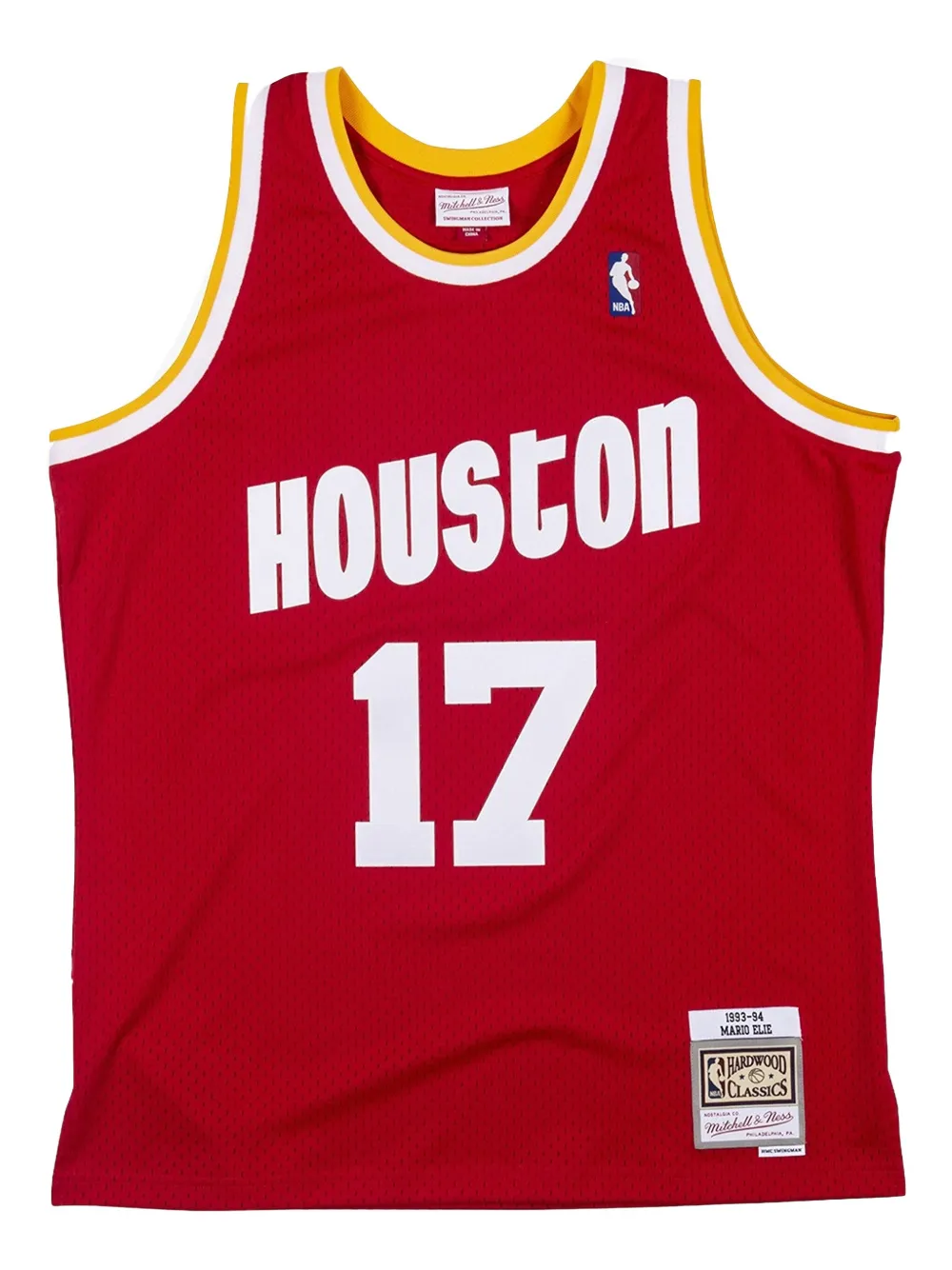 Mitchell & Ness Houston Rockets Mario Elie 1993 Hardwood Classics Swingman Jersey. | T-Shirts | Image 2