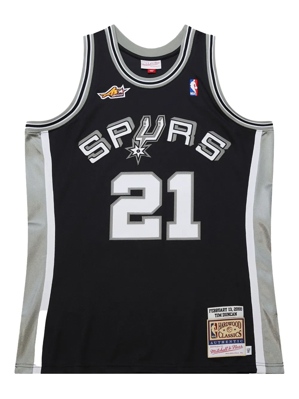 Mitchell & Ness x NBA San Antonio Spurs 2000 Tim Duncan Trikot - Schwarz