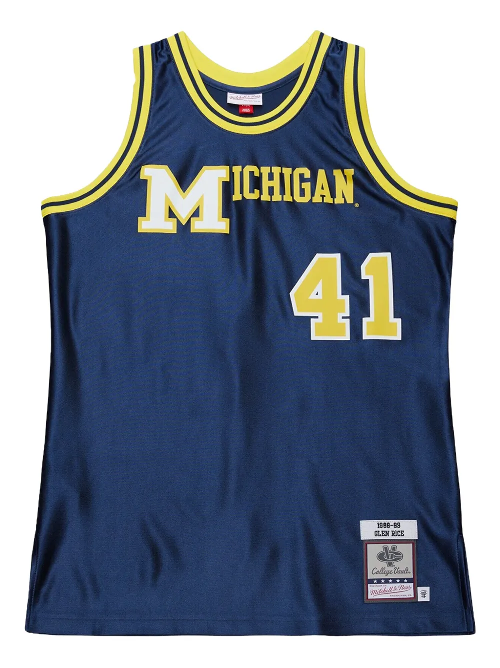 Mitchell & Ness x NCAA Michigan Wolverines maillot 1988-89 Glen Rice | bleu | Image 1