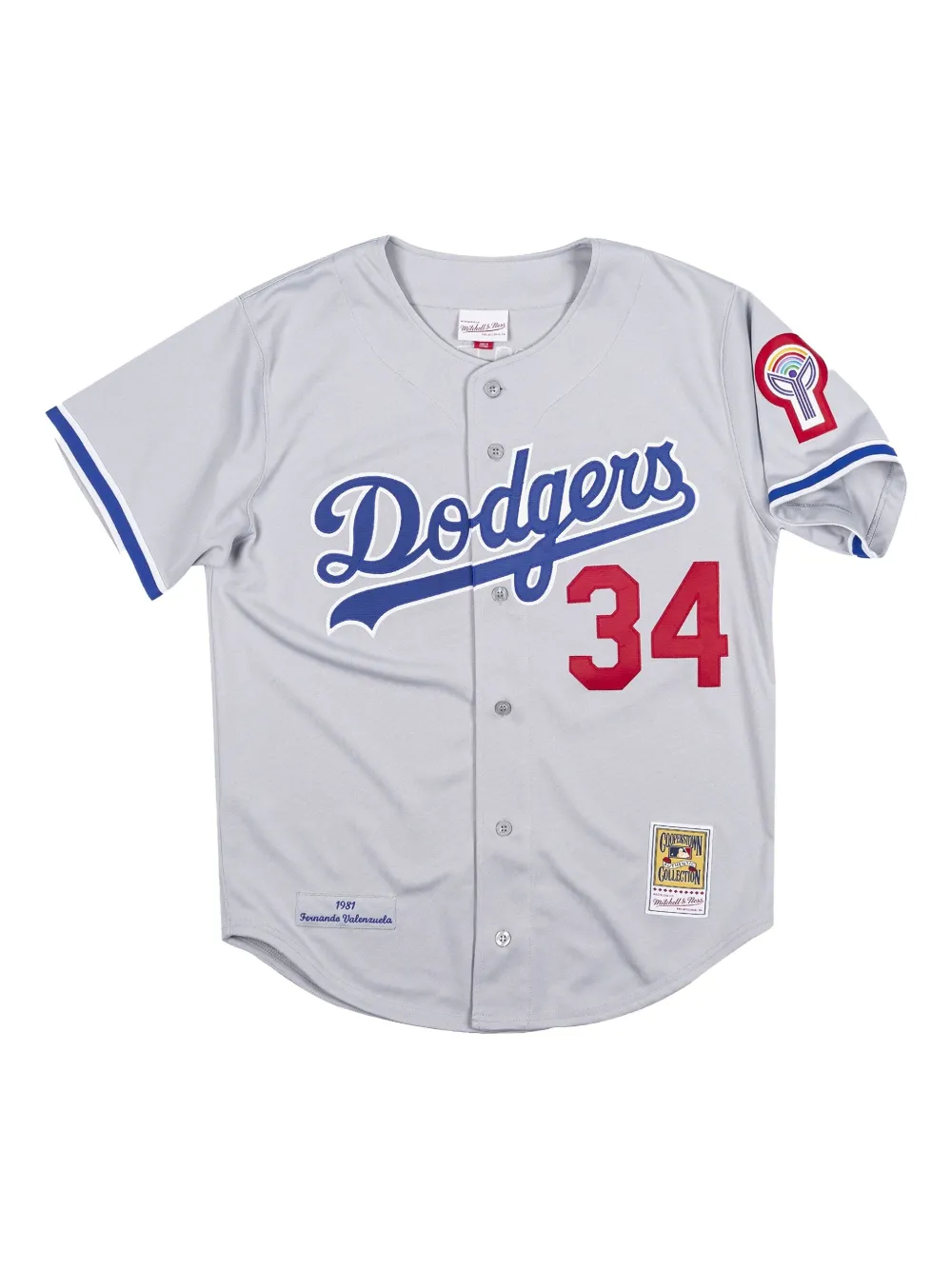 Mitchell & Ness MLB Dodgers 1981 Fernando Valenzuela shirt | Grey | Image 1