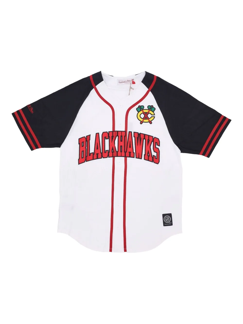 Mitchell & Ness Chicago Blackhawks button-front T-shirt | White | Image 1