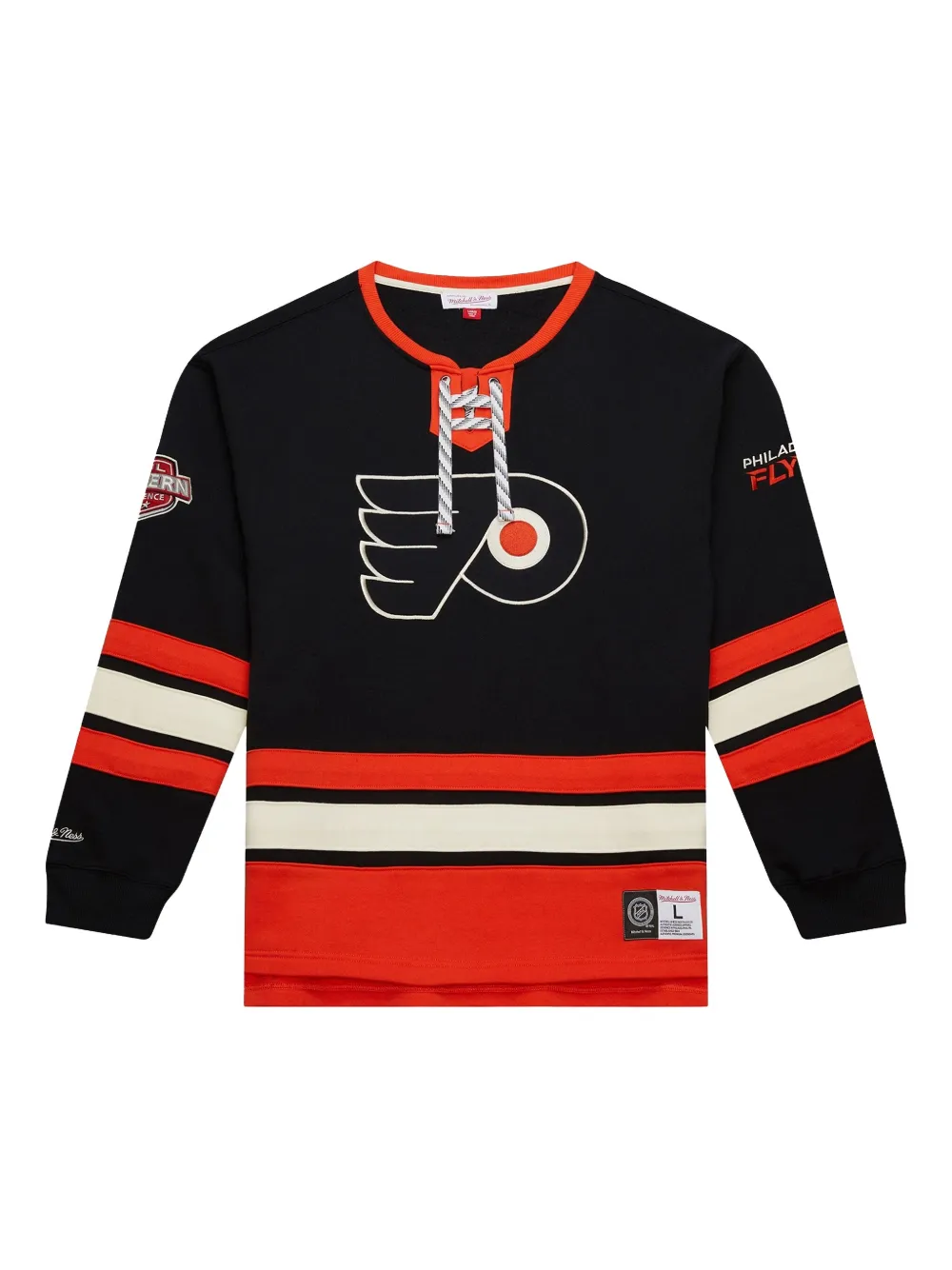 Mitchell & Ness Philadelphia Flyers lace-up pullover | Black | Image 1