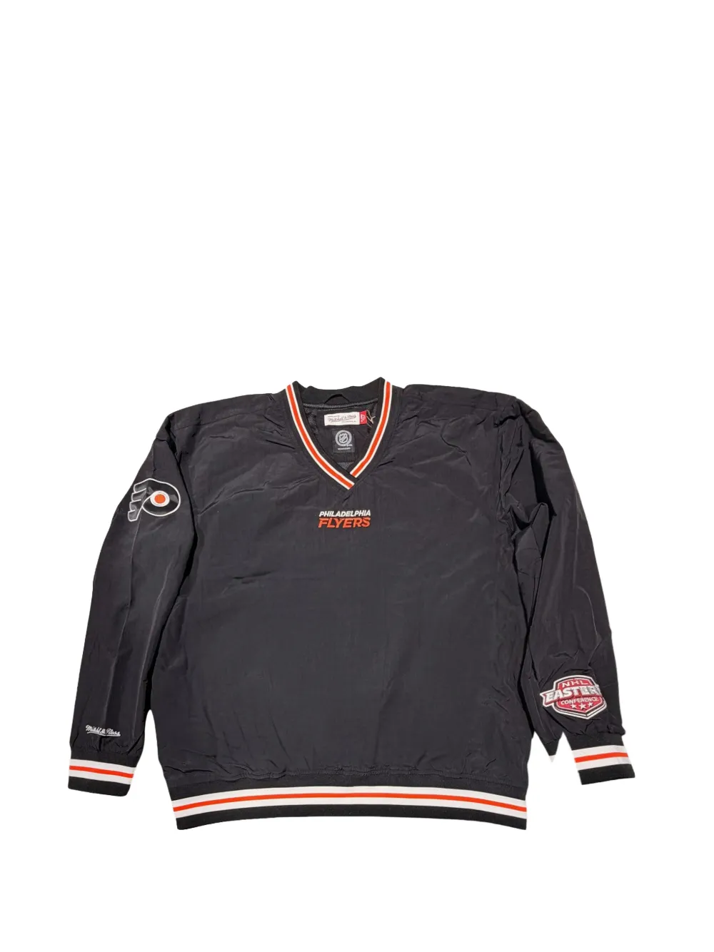 Mitchell & Ness logo-patch V-neck sweater | negro | Image 1