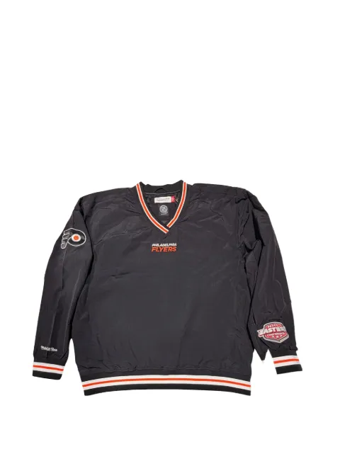 Mitchell & Ness logo-patch V-neck sweater