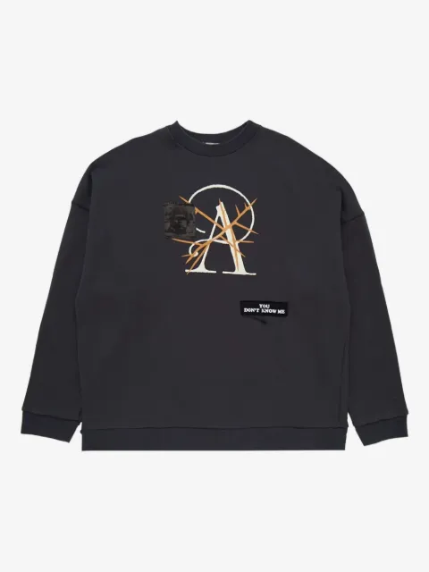 Undercover appliqué-detail cotton sweatshirt