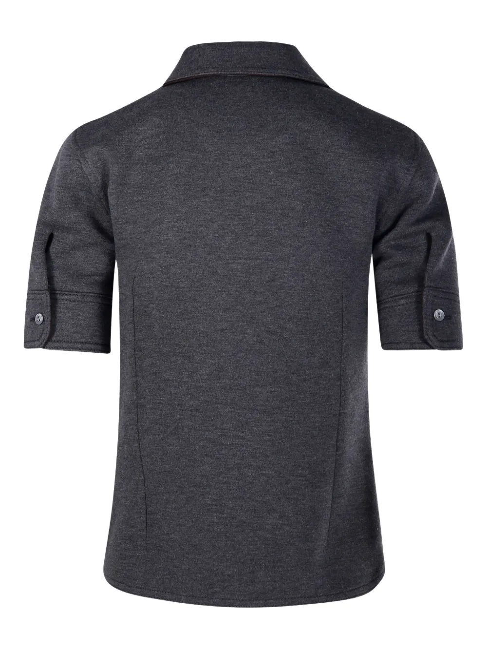 Gucci Blouse met kraag en knoop - Grijs